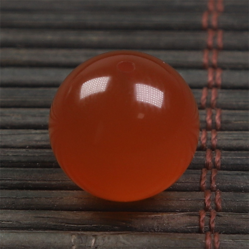 保山南红玛瑙原矿无裂圆珠13.3mm