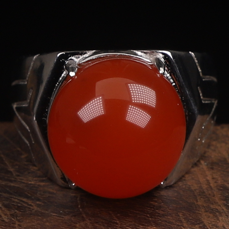 保山南红玛瑙无裂原矿冰红蛋面