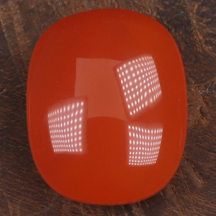 川料南红 无裂干净原矿柿子红方形马鞍戒面 戒指吊坠未镶嵌4.07克