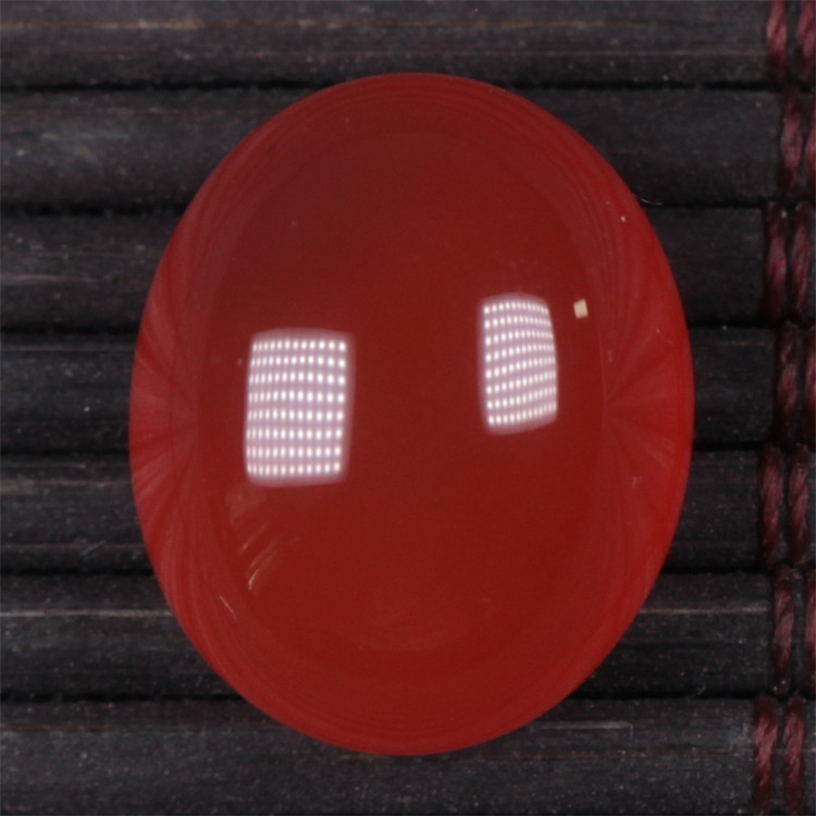 保山南红 无裂原矿冰红裸石蛋面 女款女士戒指戒面未镶嵌  2.7克