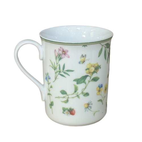 日单尾货鸣海Narumi高温还原烧釉上彩复古图案陶瓷马克杯咖啡杯