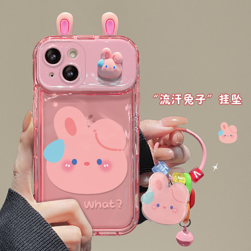 手机壳13/12兔子挂坠翻盖镜子16图片