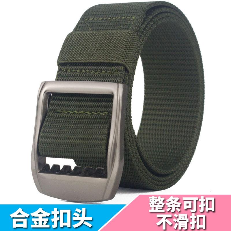 日字扣腰带男款运动户外军训帆布皮带休闲百搭工装潮流年轻人裤带