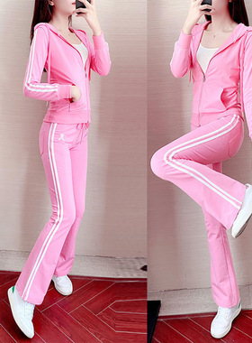 春秋套装外穿爆款可爱修身时尚洋气运动套装女两件套