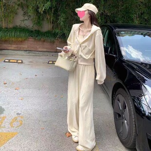 运动套装女春秋新款休闲女装韩版修身女装长袖二件套运动服潮春秋
