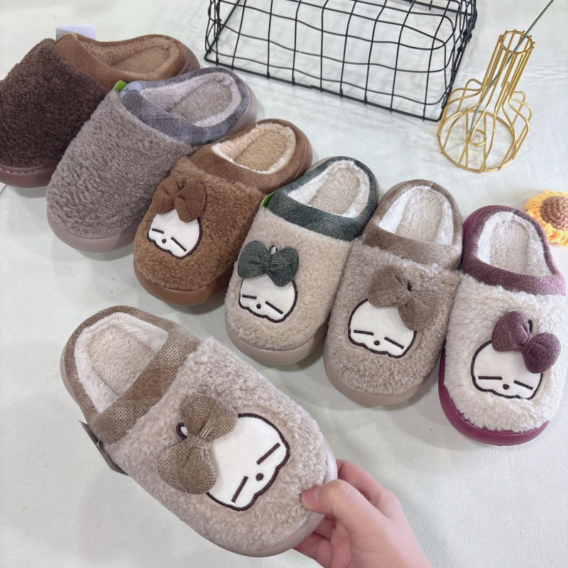 2025新款流氓兔棉拖鞋态极底女冬季家用室内防滑保暖高级感毛拖鞋