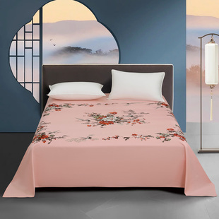 双鹤飞舞/民光复古加厚加丝光厚印花老式全棉上海老牌纯棉床单A2