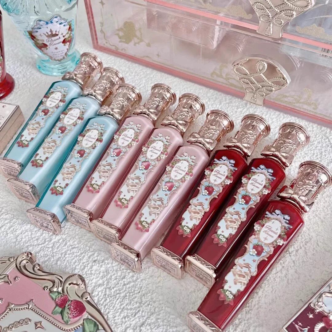 临期清仓！2支包邮！花知晓草莓洛可可唇霜口红唇泥唇釉雾面哑光