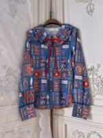 DearCeline's Magic Book Autumn Collection: Elegant French Long-sleeved Shirt with a Lapel Collar - In Stock thumbnail 7