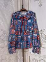 DearCeline's Magic Book Autumn Collection: Elegant French Long-sleeved Shirt with a Lapel Collar - In Stock thumbnail 3