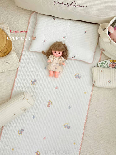 upupfour出口100支棉婴儿床单宝宝床垫套新生儿童床单纯棉四季款