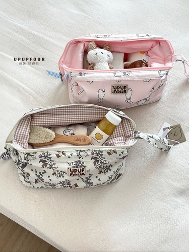 upupfour「月下白茶」韩国原创可爱便携大容量立体化妆包收纳袋