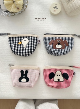 upupfour「班尼小狗」韩国原创可爱便携大小号立体化妆包收纳袋