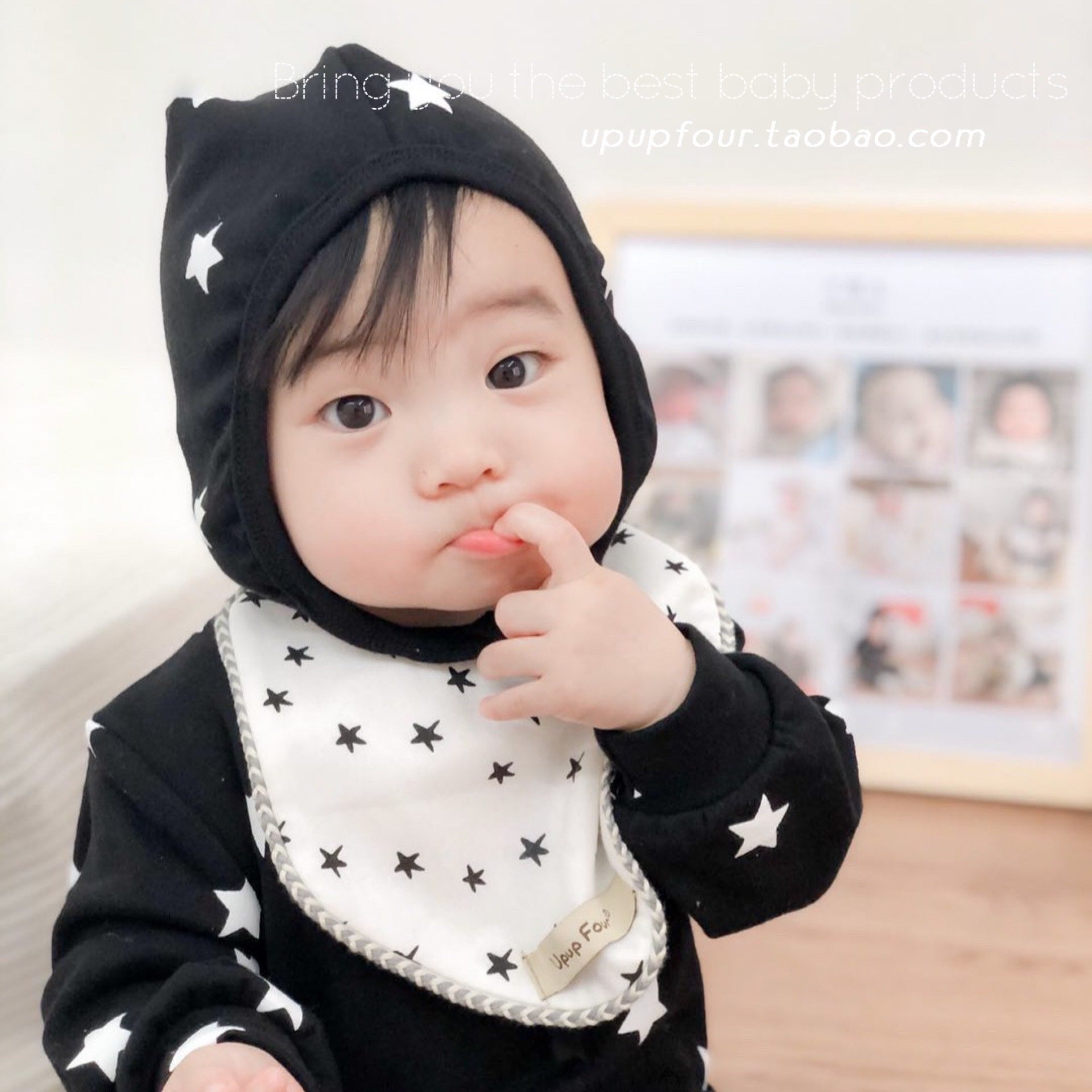 upupfour出口品质韩系ins高颜值碎花婴儿宝宝口水巾围兜吃饭围兜,婴童用品,口水巾,淘宝优惠券,粉丝福利购,淘宝优惠卷