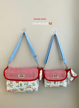 upupfour精灵之城｜原创韩国ins手提单肩包多功能绗缝刺绣妈咪包