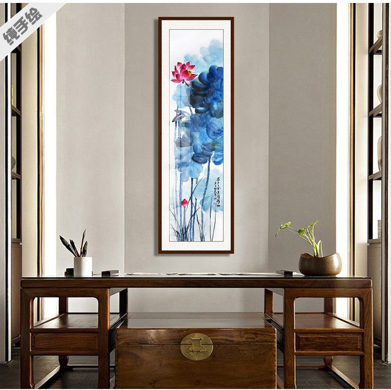 餐厅挂画荷花中式装饰画古董