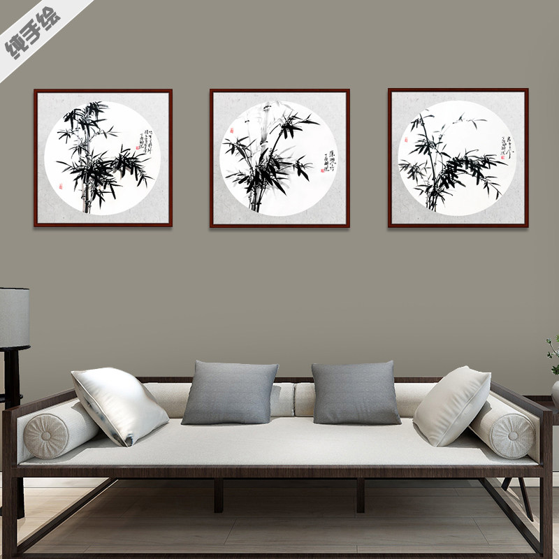 纯手绘手工国画仿古花鸟玄关书房