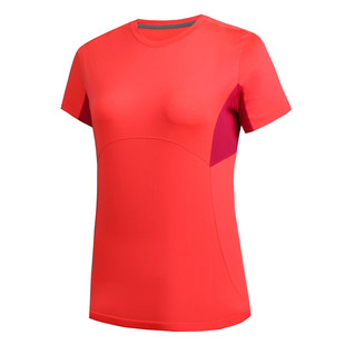 女款 休闲圆领T恤Coolmax弹力面料吸湿速干五色入 运动训练速干短袖