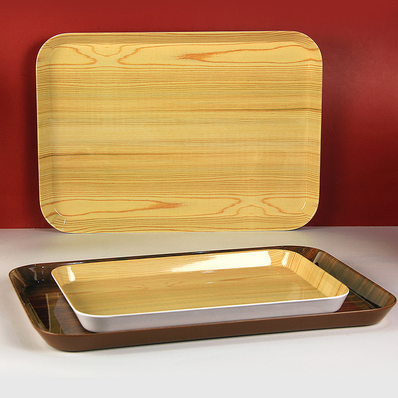 彷木纹托 托盘长方形家用客厅茶盘欧式放杯子托 托盘商用收纳盘大,餐饮具,盘,淘宝优惠券,粉丝福利购,淘宝优惠卷