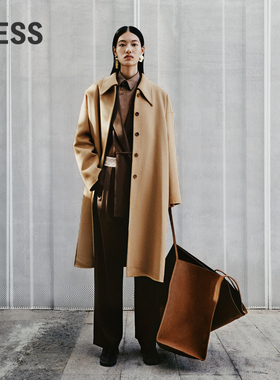 LESS秋冬绵羊毛大衣宽松毛呢外套含山羊绒2N9813190