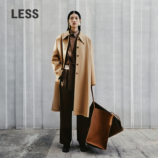 LESS秋冬绵羊毛大衣宽松毛呢外套含山羊绒2N9813190