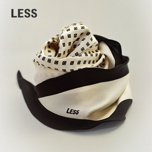 【商场同款】LESS2026年春新款桑蚕丝复古时尚围巾3Q2K10010