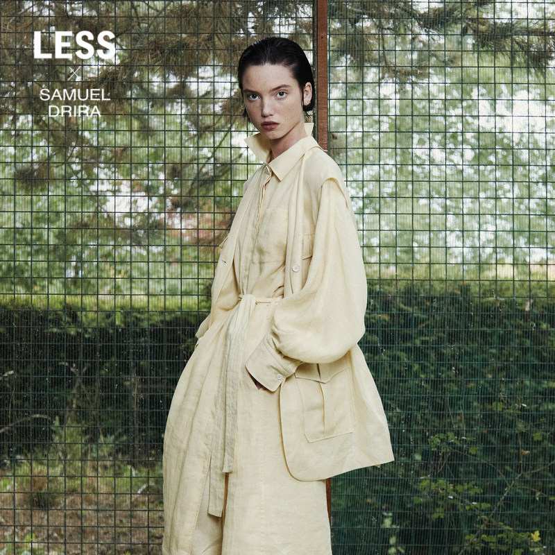 【LESSxSamuel】知识分子风亚麻马甲背心长款宽松外套女2