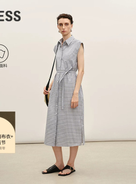 【商场同款/0压系列】LESS2026夏新进口全棉无袖连衣裙2Q4G12960