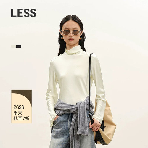 LESS桑蚕丝半高领衬衫