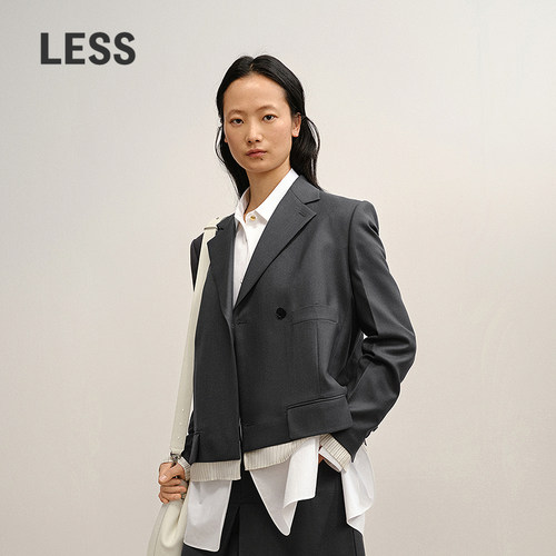 LESS假两件西装外套女