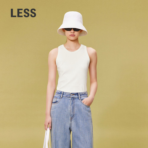 【周迅同款】LESS春罗纹包边修身弹性基础款内搭小背心2O3010310