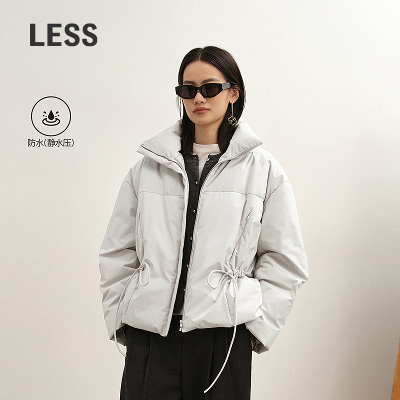 LESS防水短款抽绳羽绒服