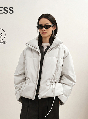 【商场同款】LESS2025冬新款防水短款抽绳白鸭绒羽绒服2P0C17550