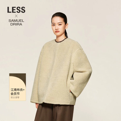 LESS冬季大围巾仿皮草外套