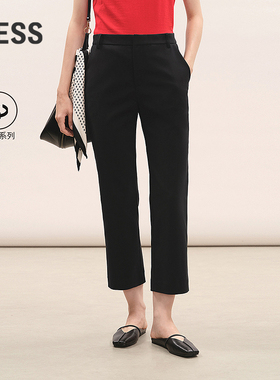 【商场同款】LESS2026春新款环保醋酸通勤直筒九分裤女2Q1E16780