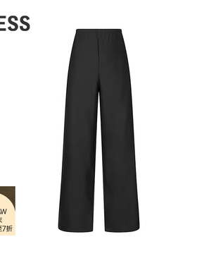 【商场同款】LESS2025冬新款通勤绵羊毛宽松直筒休闲裤2PAE1505H