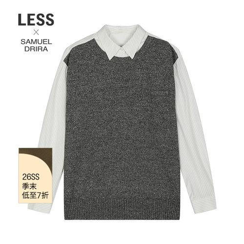 LESS假两件套头针织衫