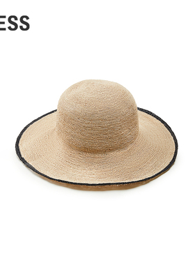 LESS度假风草帽时尚圆顶旅行宽檐休闲海边编织帽子女3P4K10210