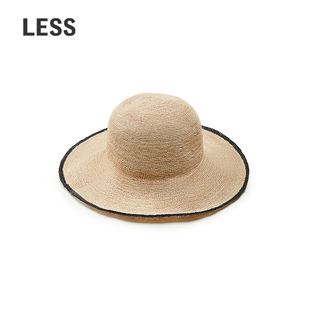 LESS度假风草帽时尚 圆顶旅行宽檐休闲海边编织帽子女3P4K10210