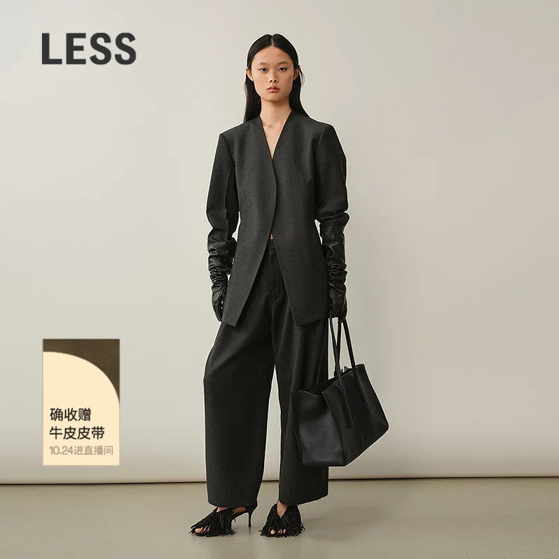 【商场同款】LESS2026秋新款休闲通勤阔腿西装九分裤女2Q9E15130