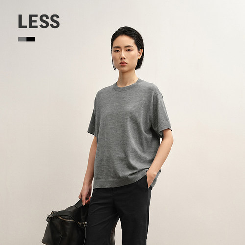 LESS通勤短袖套头针织衫