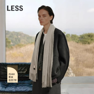 毛呢夹克棉衣马甲两件套2P0824900 LESS2025年冬新款 商场同款