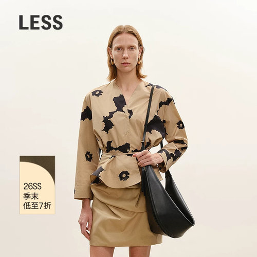 LESS春艺术感印花衬衫
