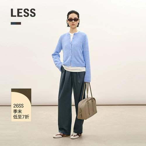 LESS通勤直筒纯色西装休闲裤