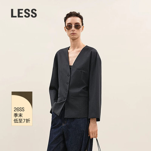 LESS通勤职场V领西装外套