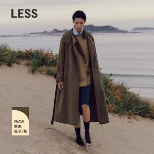 【商场同款/0压系列】LESS2025冬新含牦牛绒双面呢大衣2P0816590