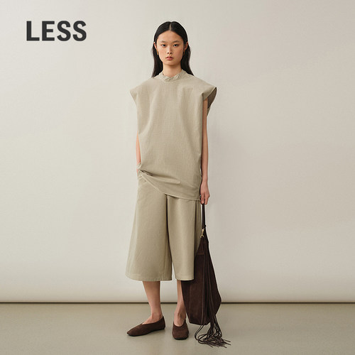 LESS全棉激光切七分裤