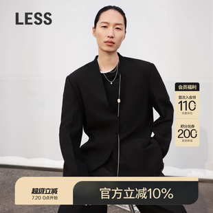 外套2O8712660 精工系列 LESS春秋简约欧根纱拼接气质宽松西装
