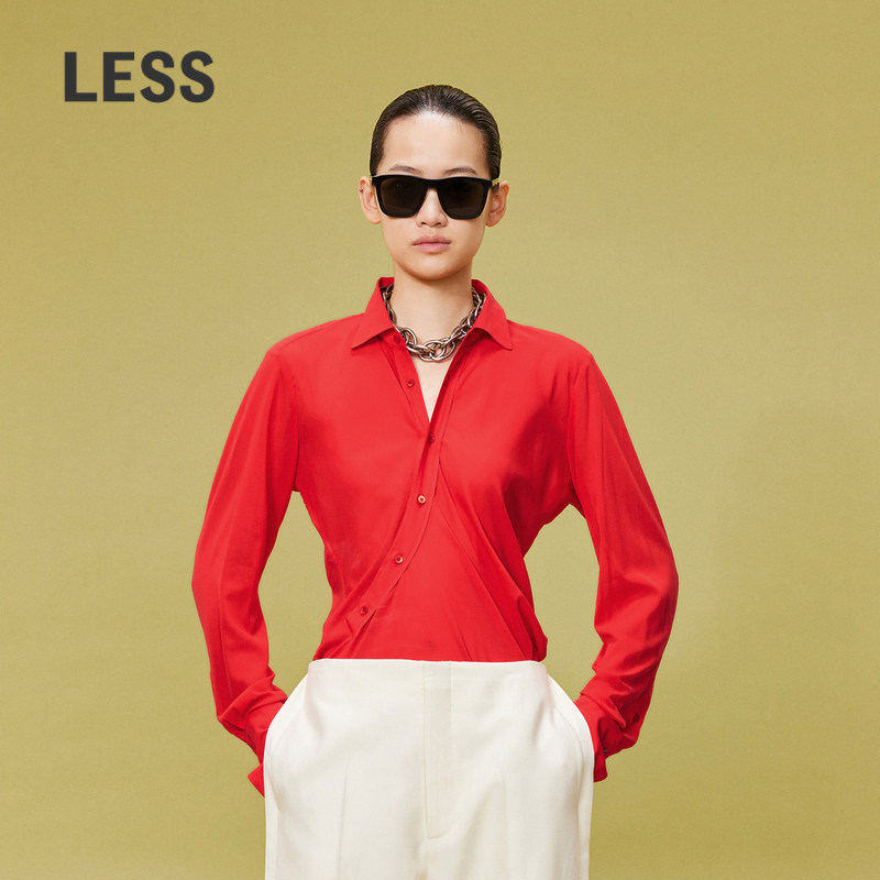 LESS桑蚕真丝长袖衬衫图片