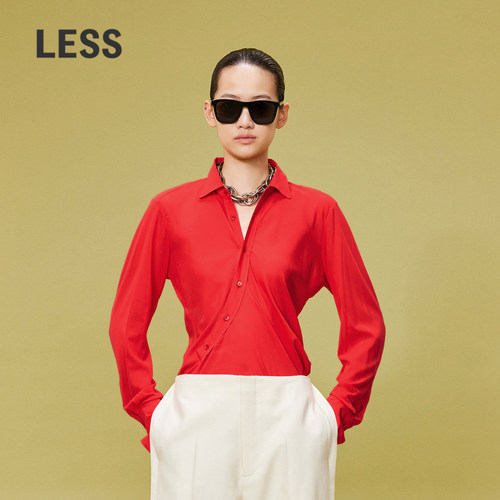 LESS桑蚕真丝长袖衬衫
